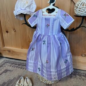 American Girl Retired Felicity Dress, Hat and Shoes